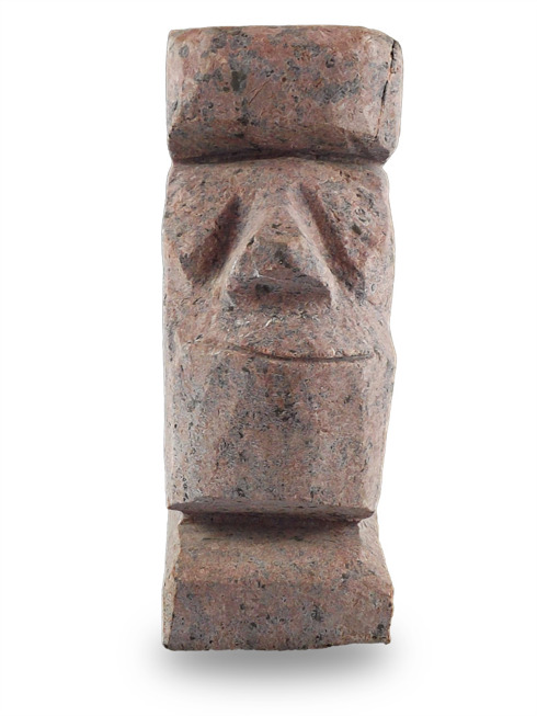 Červená hlava Moai
