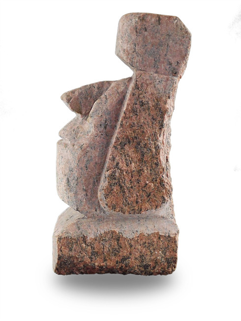 Menší široká socha hlavy Moai